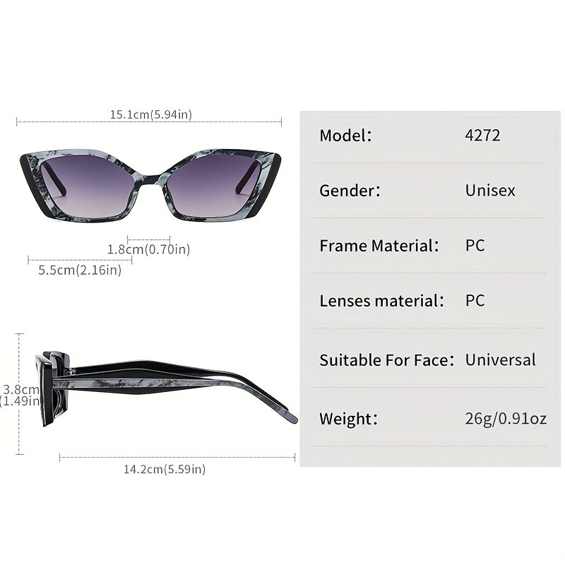 Marble Pattern Cat Eye Sunglasses UV400 Sun Shades