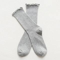 Frilled Mid Tube Socks Women's Stockings & Hosiery