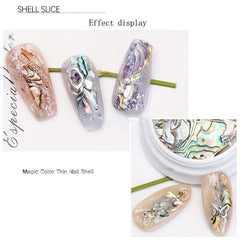 3D Mermaid Flakes Nail Art Decoration - Colorful Shell Slices Glitter Sequins