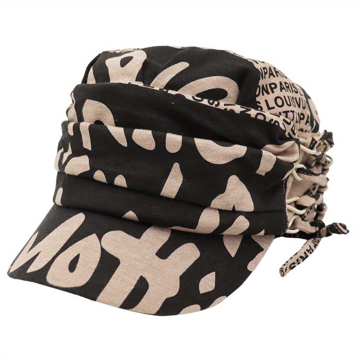 Pink Camouflage Newsboy Hat Short Brim Flat Top Hat