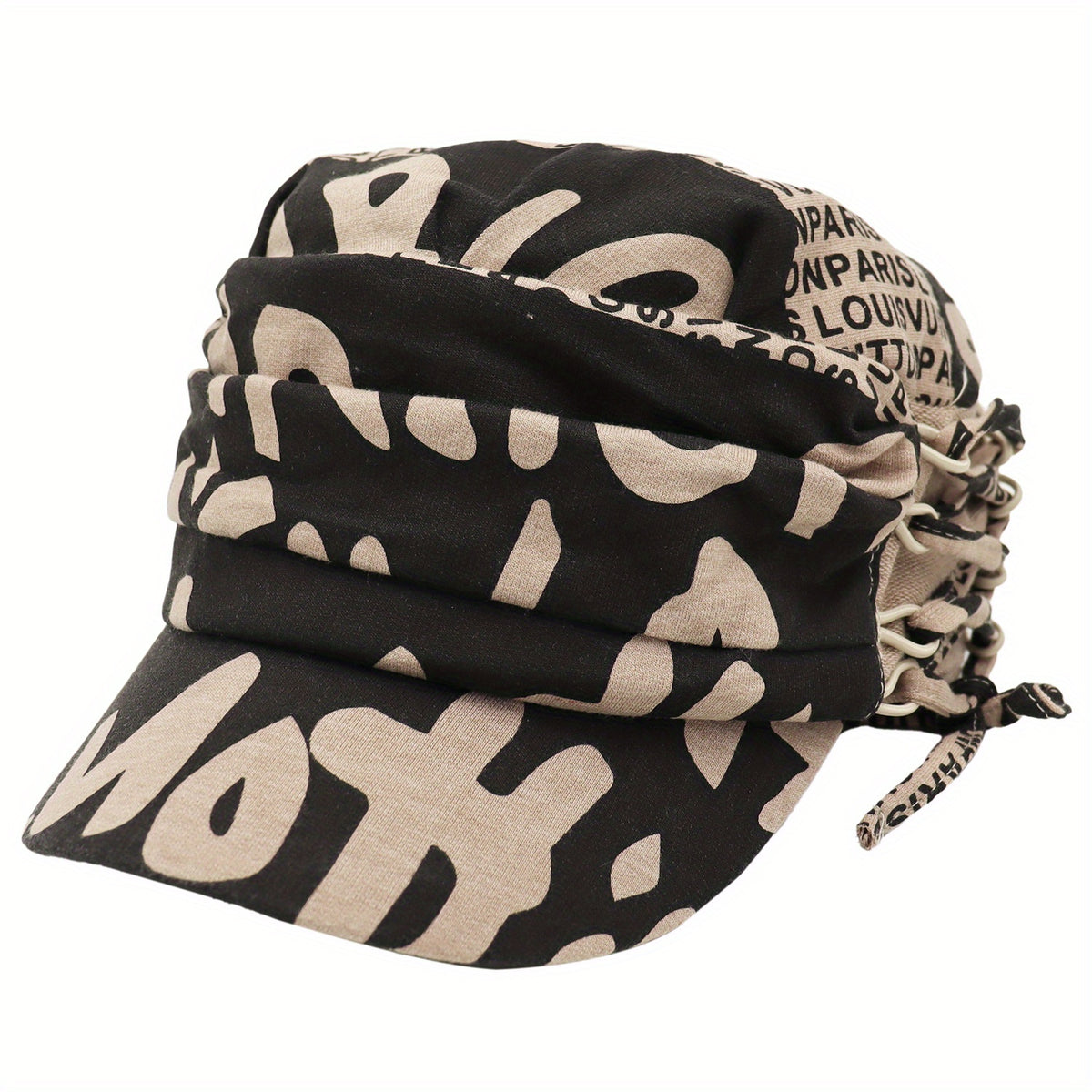 Pink Camouflage Newsboy Hat Short Brim Flat Top Hat