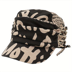 Pink Camouflage Newsboy Hat Short Brim Flat Top Hat