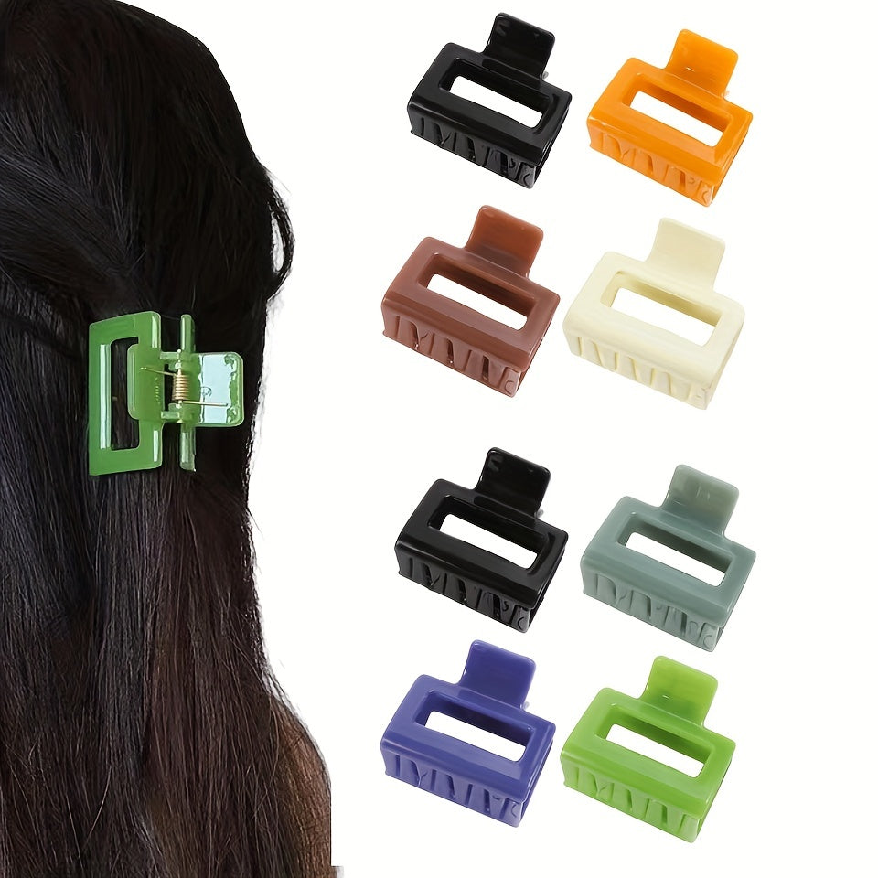 4pcs Mini Square Hair Claw Ponytail Holder Hair Accessories for Women