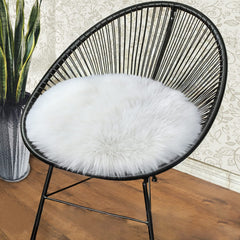 Round Plush Seat Cushion Chair Cover Soft Area Rug