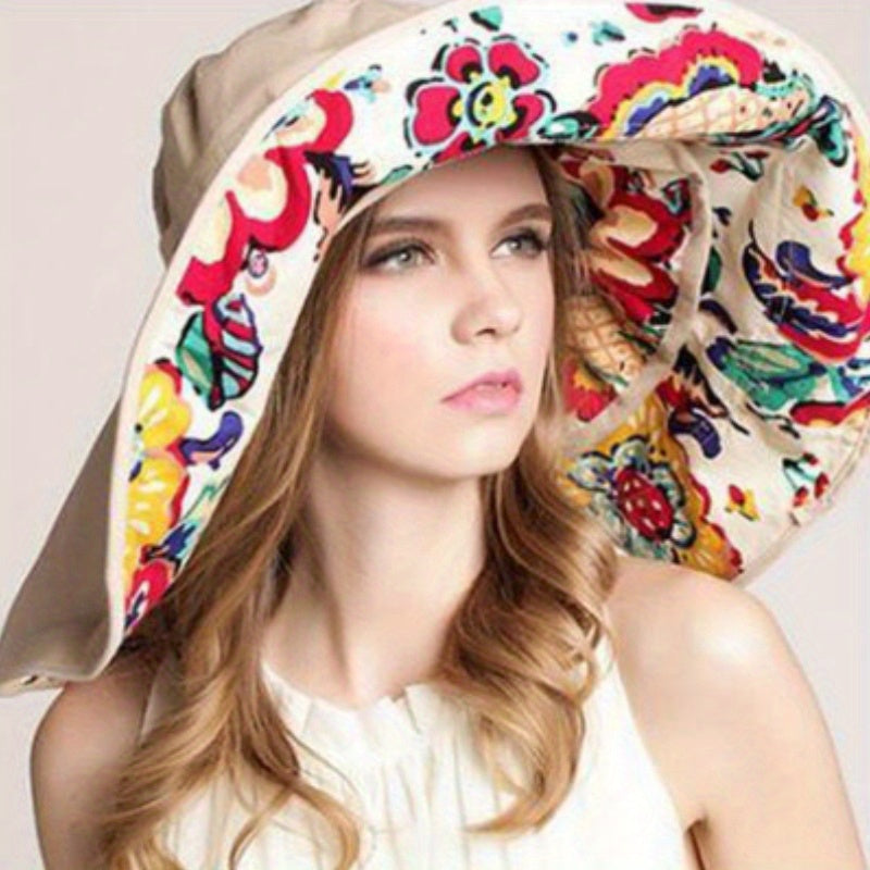 Oversized Brim Sun Hat UV Protection Bucket Hat Beach Hats
