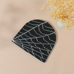 Y2K Spider Web Gothic Beanie Warm Knit Hat