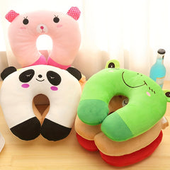 U Shape Animal Print Travel Pillow Neck Support Cushion Soft & Comfortable