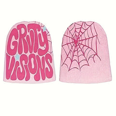 Y2K Reversible Beanie Spider Web Knit Hat