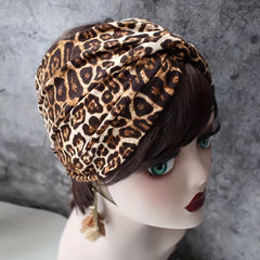Leopard Print Wide Brim Headband Plus Velvet Hair Band