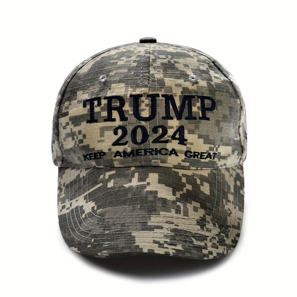 Letter Embroidery Baseball Cap Camouflage Adjustable Cotton Sun Hat