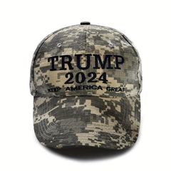 Letter Embroidery Baseball Cap Camouflage Adjustable Cotton Sun Hat