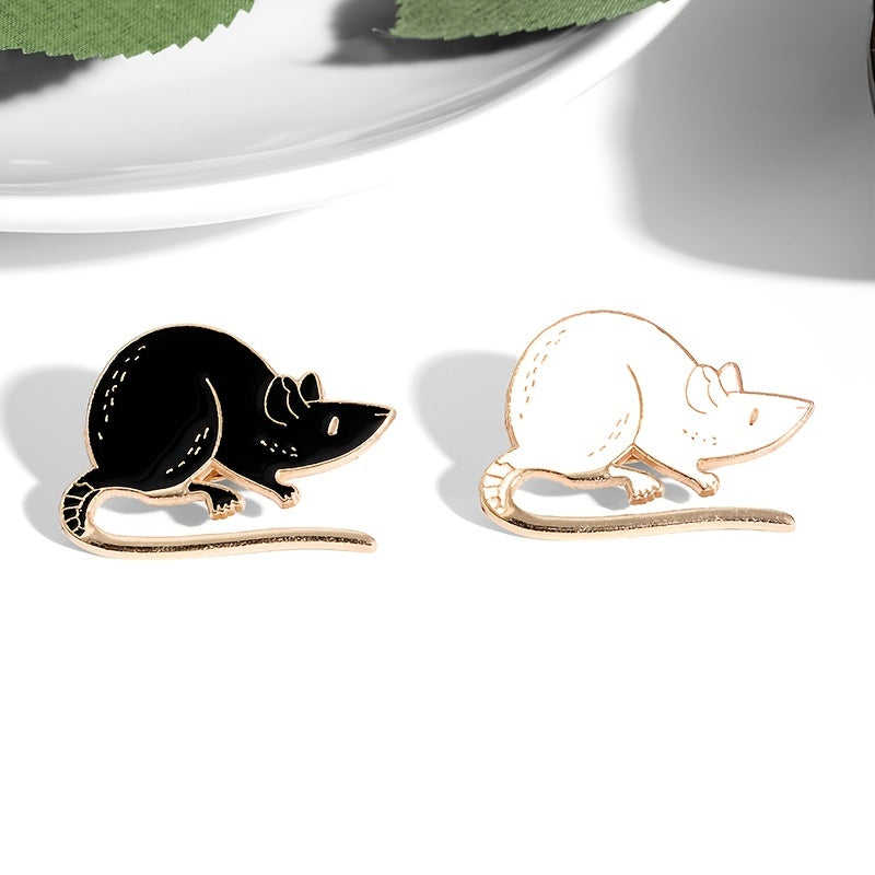 Mouse & Cheese Enamel Pin Set Lapel Pin For Clothes & Bag