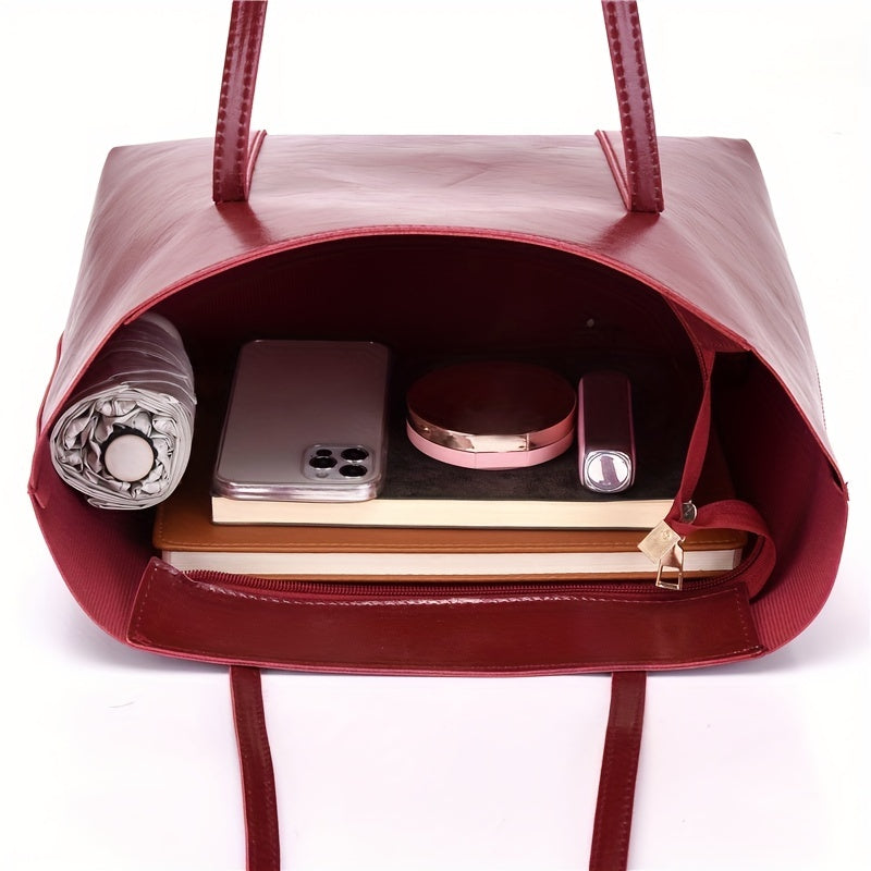 Minimalist Large Capacity Tote Bag Solid Crossbody Bag Women's Handbag