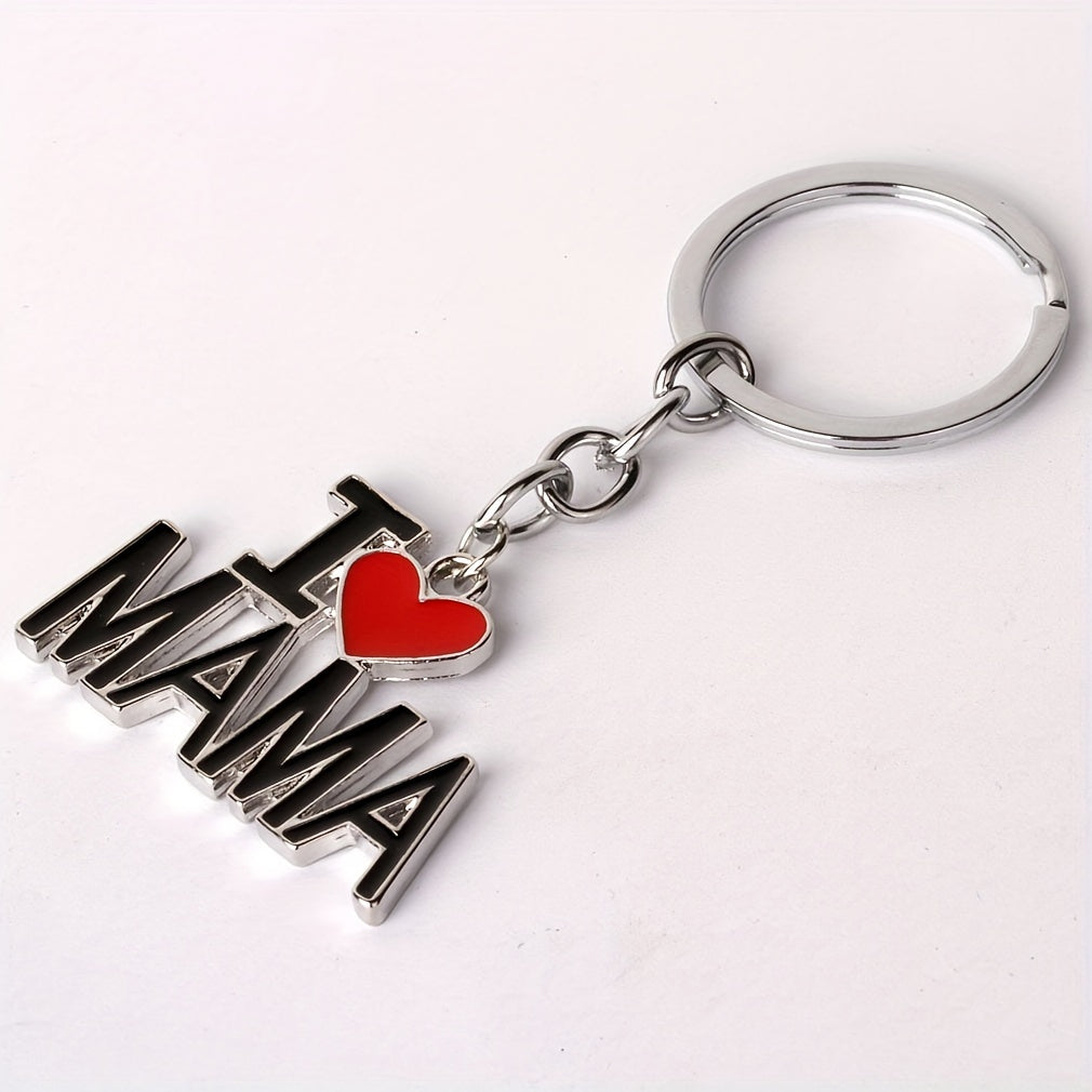 LOVE MY PAPA MAMA DAD MOM Metal Keychain Gift