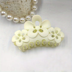 4pcs Matte Flower Hair Claw Style Female Headwear Hair Clips
