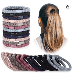 12pcs Elastic Hair Rope Braided Ponytail Hair Accessories Headband Hair Tie
