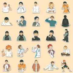 54pcs Anime Cartoon Stickers For Mobile Phone Case Luggage Notebook