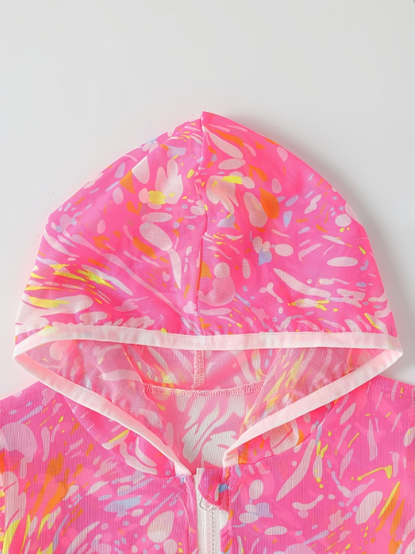 Baby Girls Hooded Sports Coat Mesh Breathable Sun Protection Windbreaker