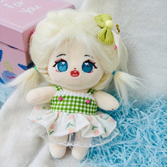 Doll Clothes Set Green Bow Tie Headwear Dress Collection Accessories