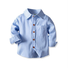 Boys Striped Button Up Shirts - Fall Fashion Essential