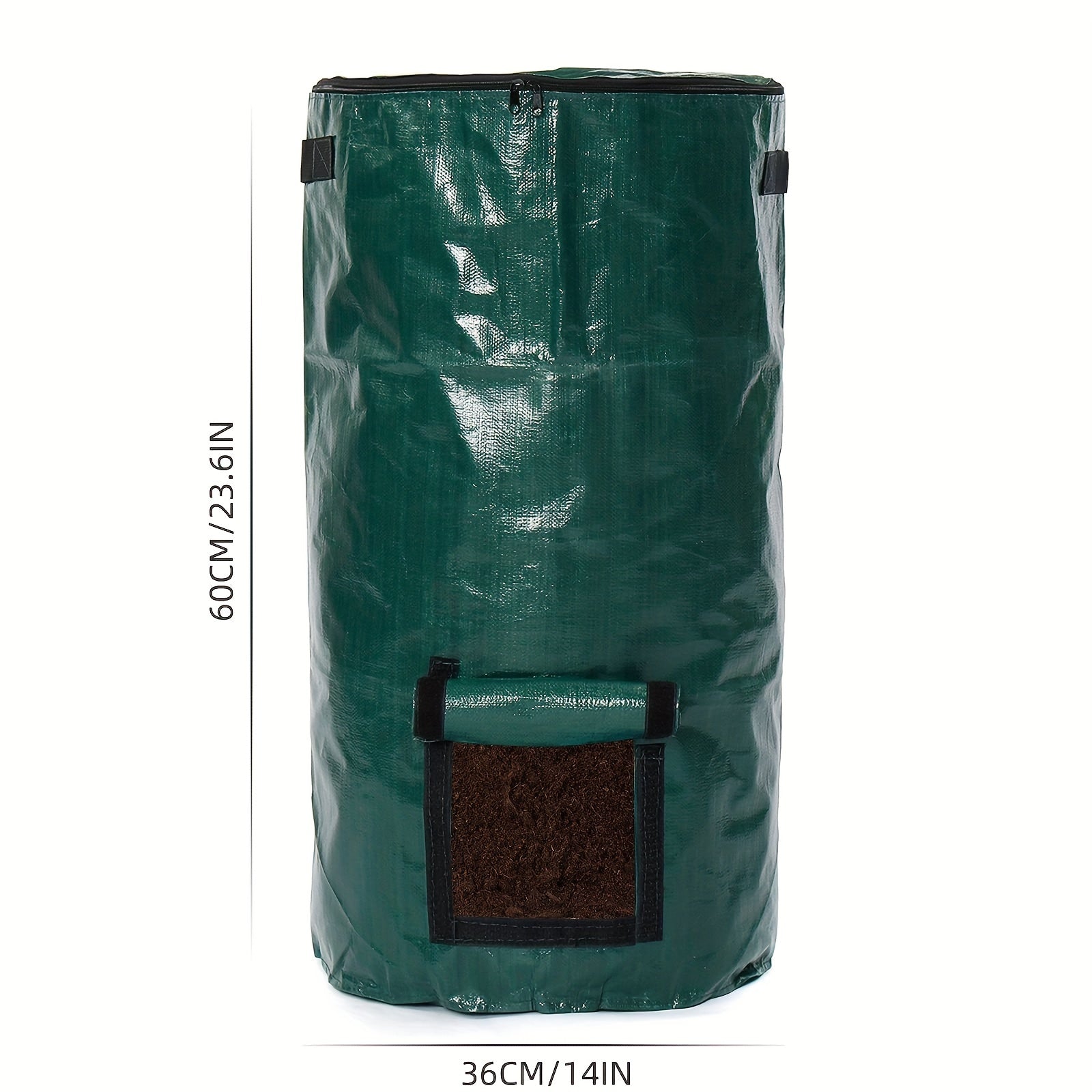 2 Packs 15 Gallons Compost Bag Kitchen Garden Waste Bin Potato Grow Bag