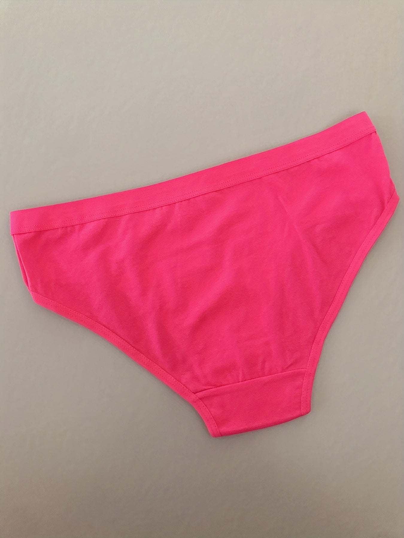 5pcs Solid Bow Tie Briefs Women's Lingerie & Underwear
