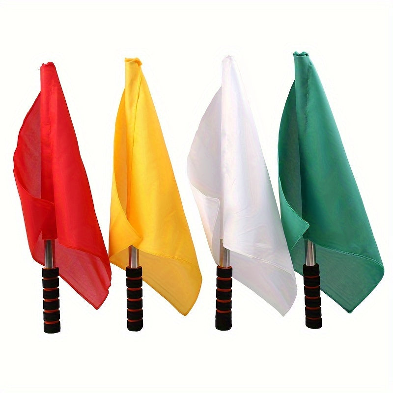 1pc Football Referee Flag Railway Signal Flag Track And Field Referee Supplies
