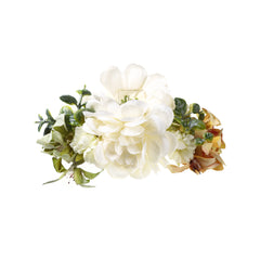 Flower Fabric Hair Claw Clip Strong Hold Grip