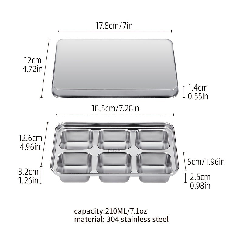 RYBACK Stainless Steel Ice Cube Mold Square Ice Tray with Lid