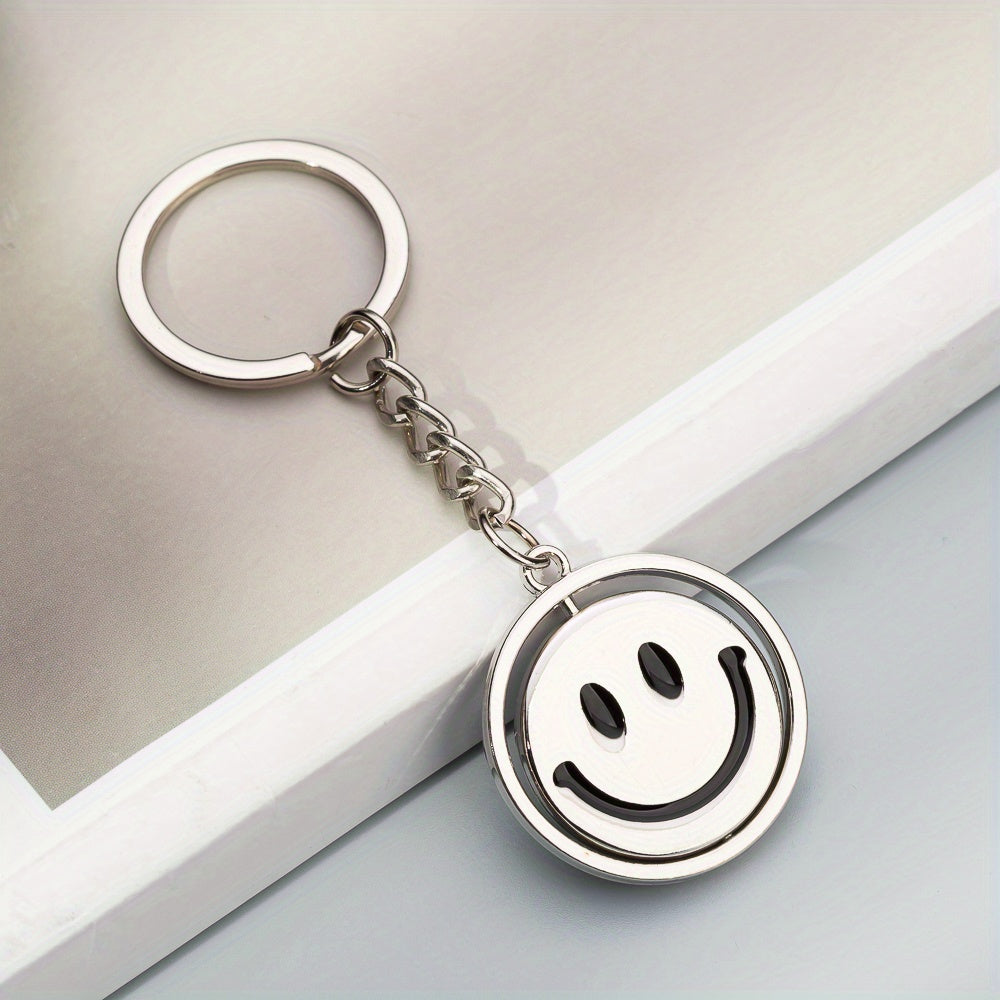 Double Sided Happy Face Keychain for Men