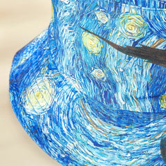 Oil Painting Print Bucket Hat Reversible Lightweight Basin Hat Summer Sunscreen