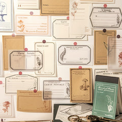 Grass & Wood Notes Series Memo Book Plant Collage Journal