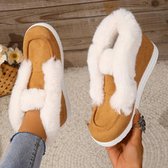 Plush Thermal High Top Slip On Ankle Boots Winter Snow Boots