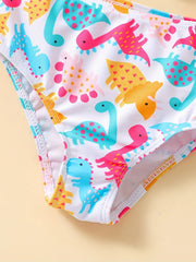 Toddler Girls Dino Graphic Bikini Swimsuit Summer Beach Vacation Gift