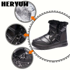 Women's Waterproof Non slip Medium Tube Snow Boots
