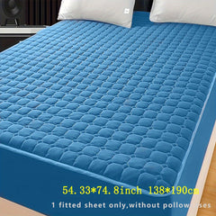 Soft Thick Cotton Fitted Sheet with Deep Pocket for Bedroom Guest Room
