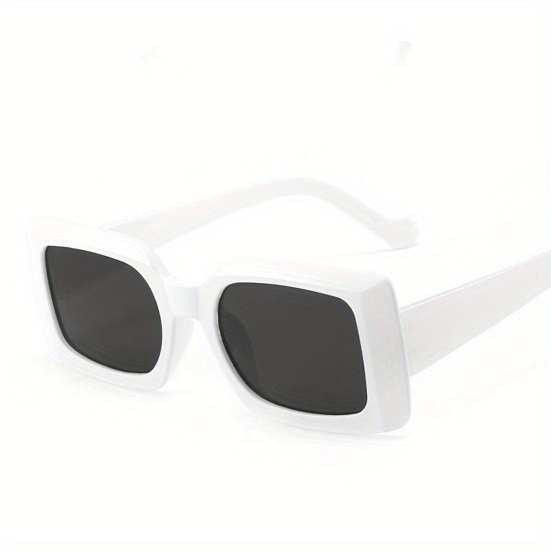 Rectangle Frame Sunglasses Jelly Gradient Lens Minimalist Eyewear