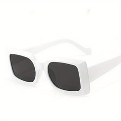 Rectangle Frame Sunglasses Jelly Gradient Lens Minimalist Eyewear