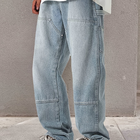 Men's Regular Fit Street Style Straight Leg Jeans