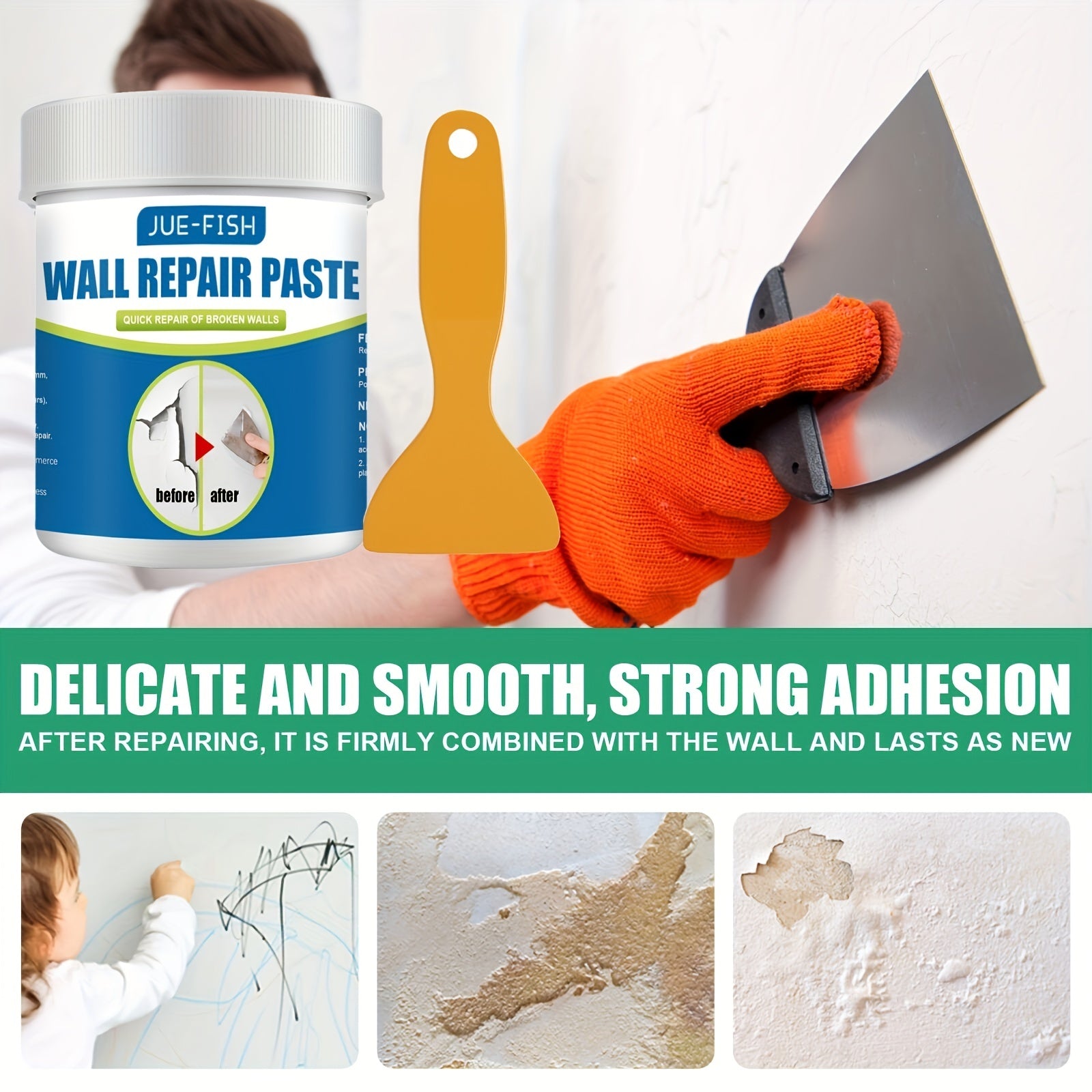 3pcs Wall Repair Paste Moisture Resistant Paint Peeling Crack Repairer
