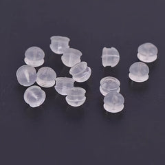 50pcs Clear Silicone Hamburger Earplugs for Jewelry Supplies