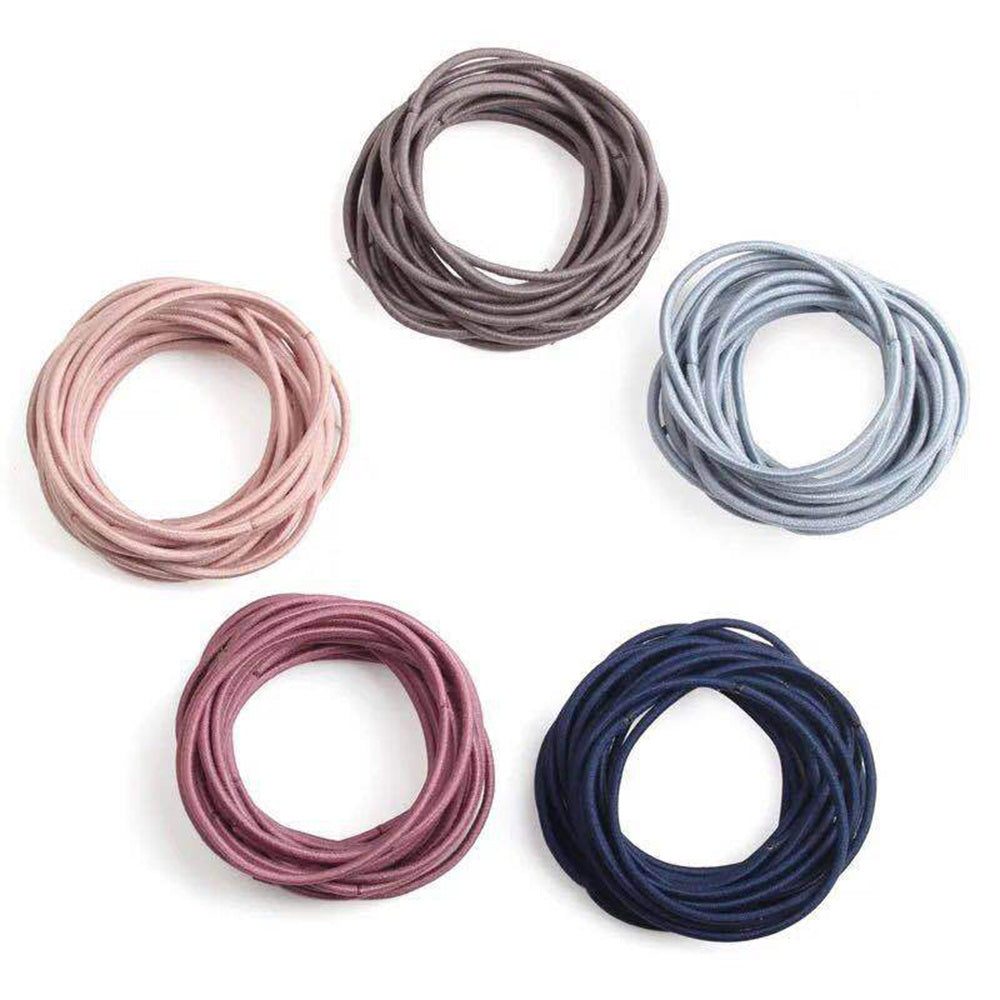 100pcs Multicolor Elastic Hair Ties Rubber Band Women Girls Hair Accessories