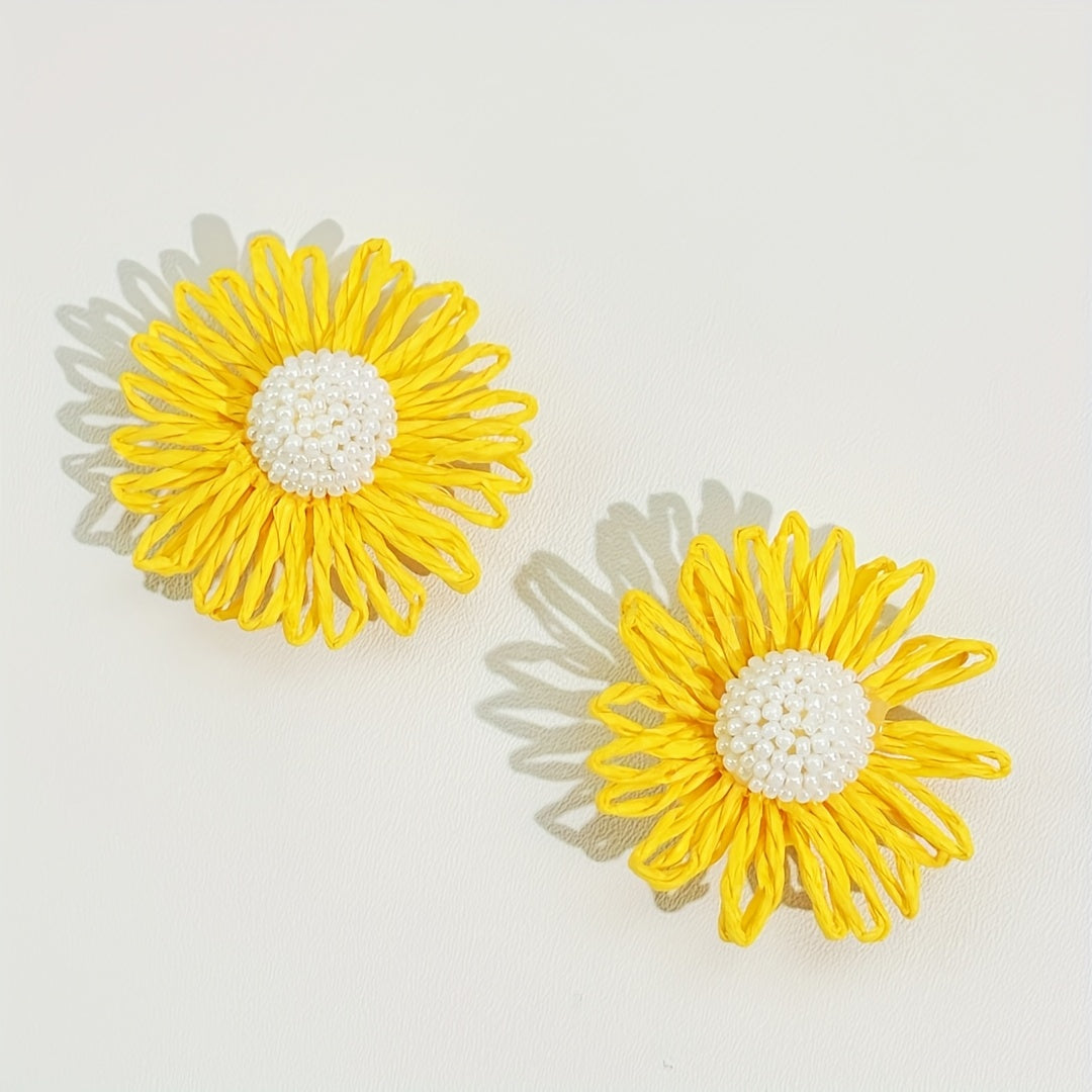 2pcs Flower Shirt Button Set Brass Base Decorative Buttons