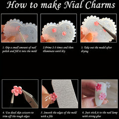 3D Boho Retro Frame Silicone Nail Art Mold DIY Templates