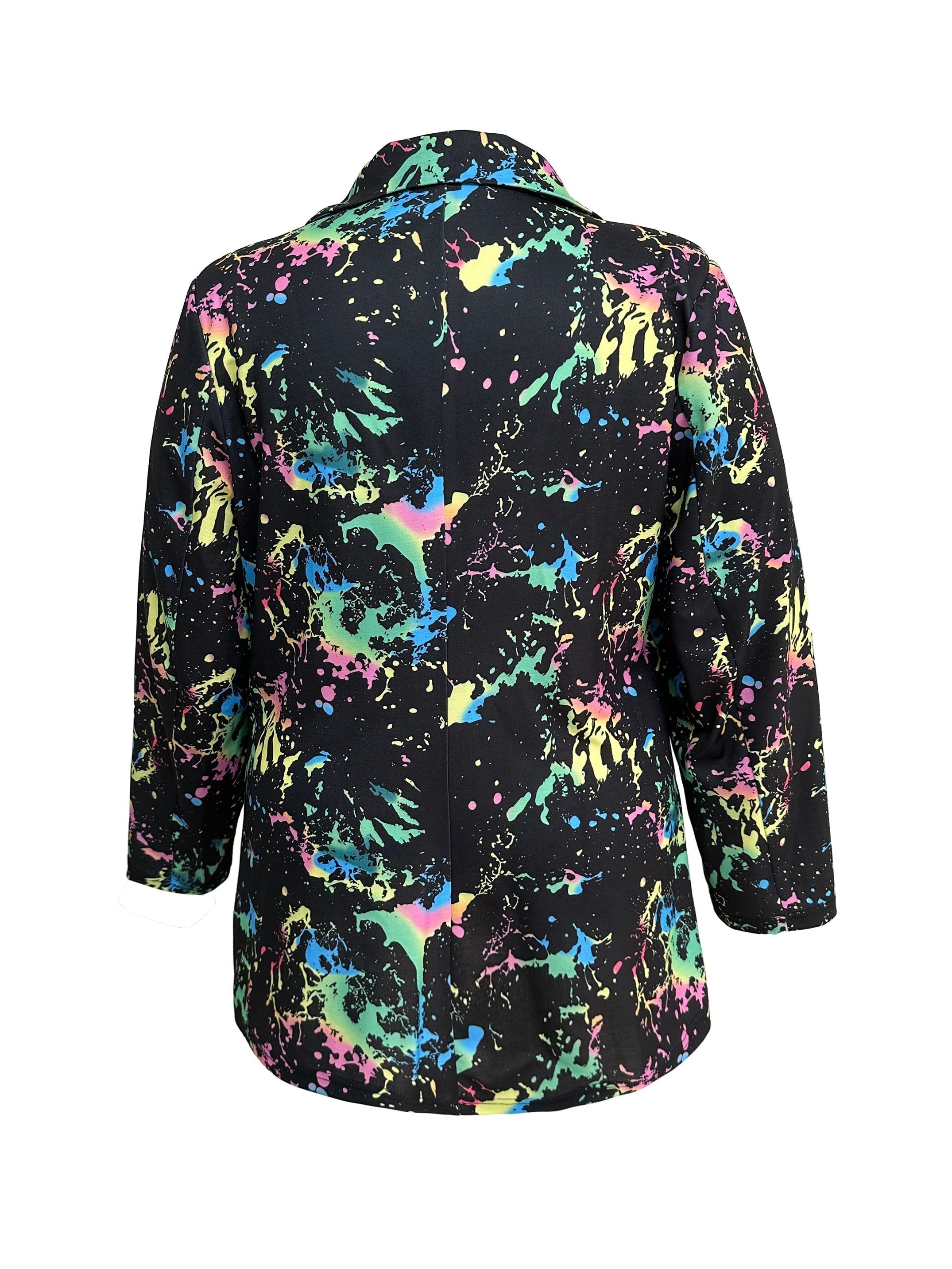  Splash Painting Print Blazer