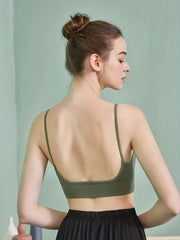 Triangle Cups Sports Bra Push Up Yoga Fitness Bra