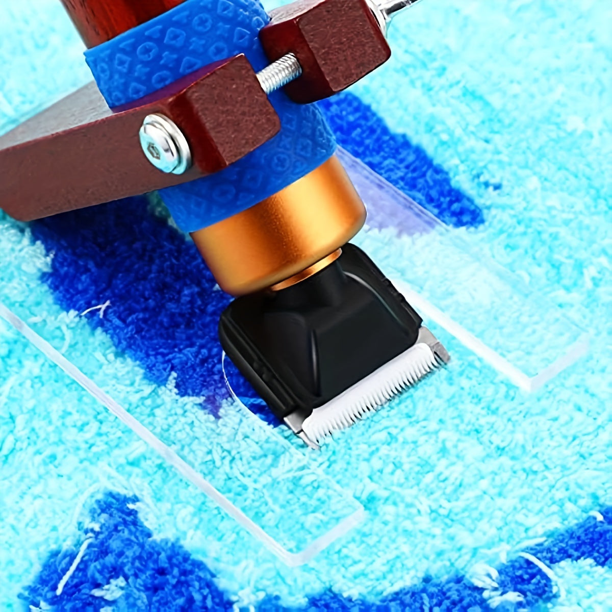 Solid Wood Acrylic Shearing Guide for Rug Tufting