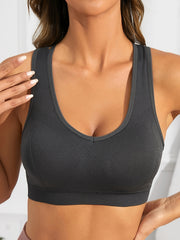 Criss Cross Back Sports Bra Push Up Shockproof Women's Lingerie