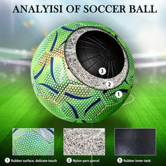 Reflective Soccer Ball No 5 for Competition & Training