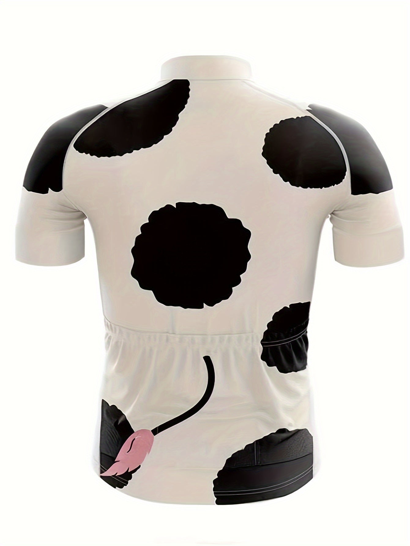 YTCYCLE Cow Pattern Zip Up Cycling Jersey Men's Bike Shirt